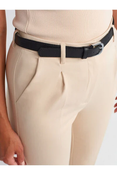 71521 Belted Smart Trousers-Stone - 16