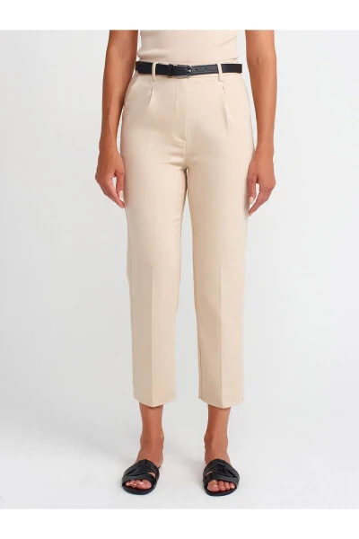 71521 Belted Smart Trousers-Stone - 3