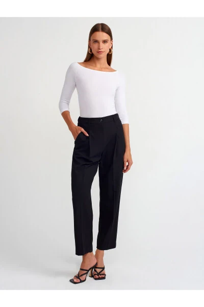 71523 Mid-Rise Pants - Black - DILVIN