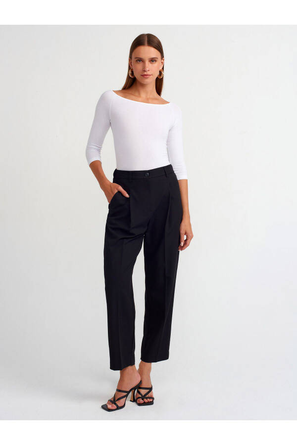 71523 Mid-Rise Pants - Black - 1