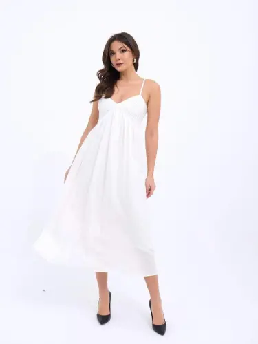 7322 DRESS-ECRU - BÜYÜKBEDENIZ (1)