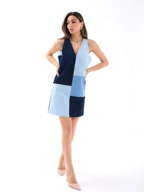 7385 DENIM DRESS-BLUE - 3