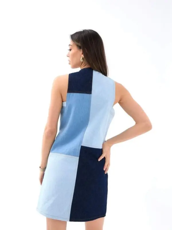 7385 DENIM DRESS-BLUE - 4