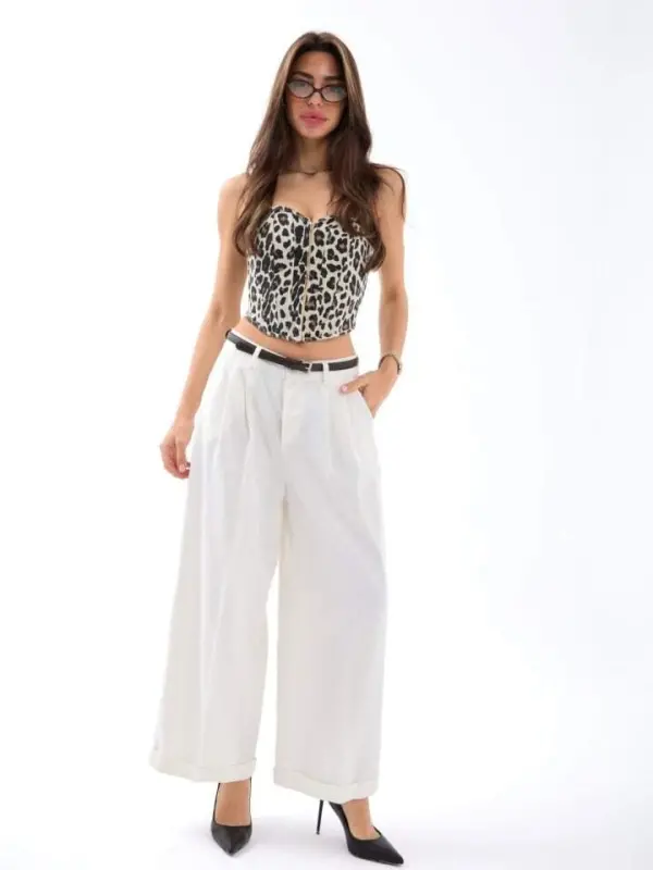 7396 PANTS-ECRU - BÜYÜKBEDENIZ