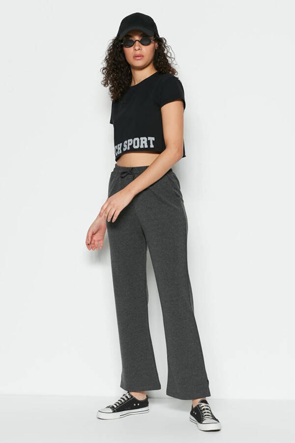 741 Anthracite Cuffed Spanish Leg Sweatpants - 12