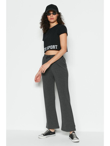 741 Anthracite Cuffed Spanish Leg Sweatpants - 7