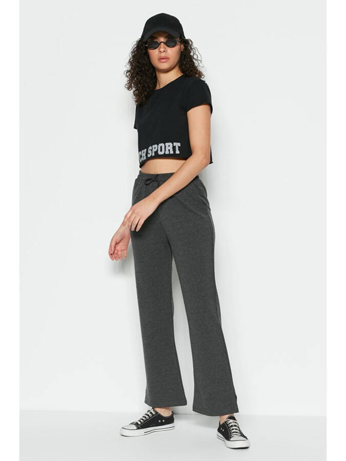 741 Anthracite Cuffed Spanish Leg Sweatpants - 7