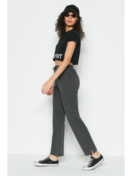 741 Anthracite Cuffed Spanish Leg Sweatpants - 1