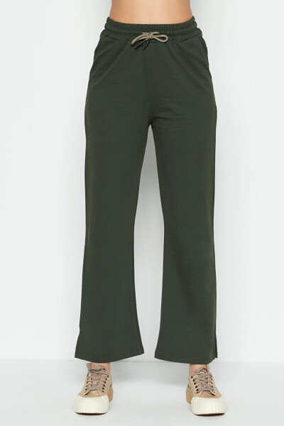 741 Khaki Jogger Pants with Spanish Leg - 11