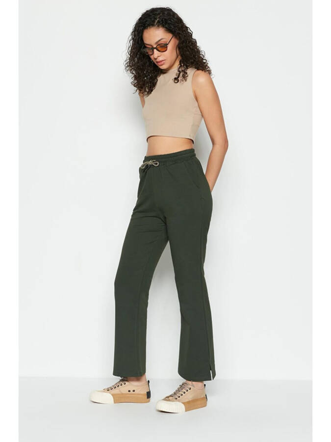 741 Khaki Jogger Pants with Spanish Leg - 5