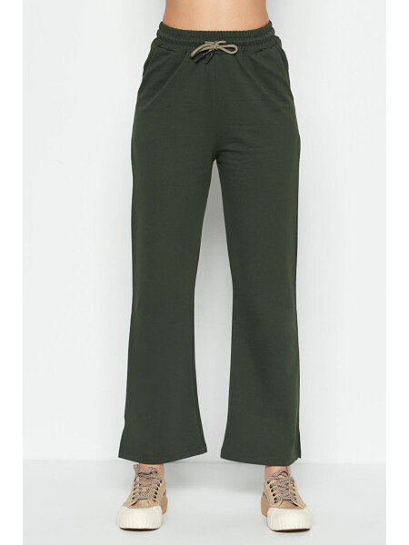 741 Khaki Jogger Pants with Spanish Leg - 3