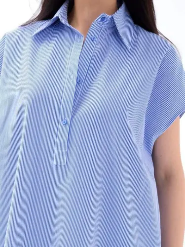 7450 DRESS-BLUE WHITE STRIPED - BÜYÜKBEDENIZ (1)