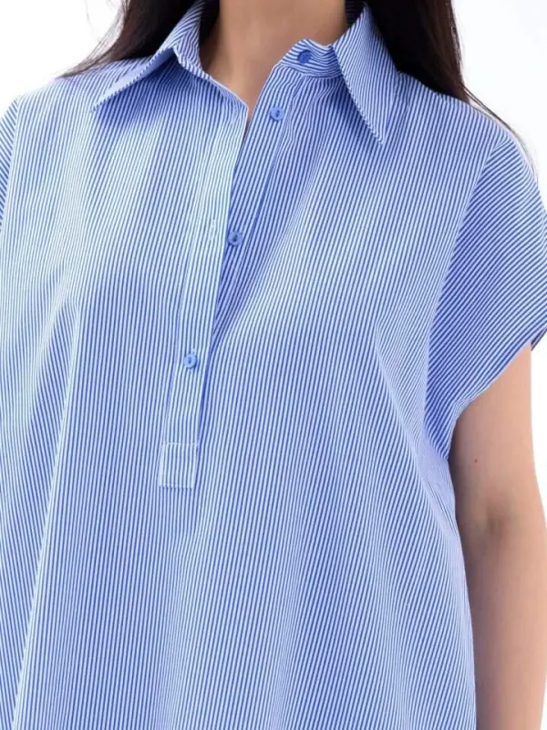 7450 DRESS-BLUE WHITE STRIPED - 2