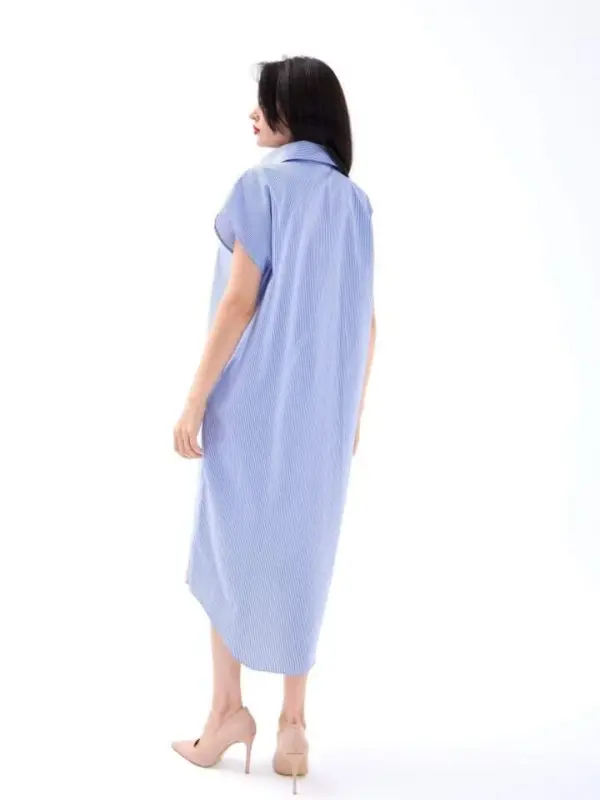 7450 DRESS-BLUE WHITE STRIPED - 5