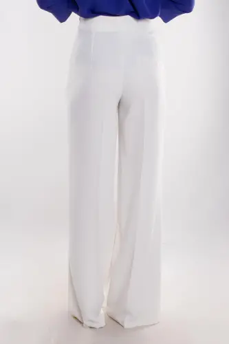 7512 Bol Paça Krep Pantolon-EKRU - 5