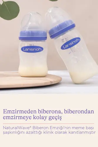 75590 Natural Wave Silicone Nipple Baby Bottle 240 ml - LANSINOH (1)