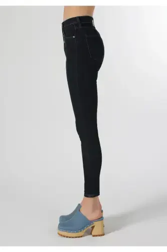 759 Lara Skinny Fit Mid Rise Slim Leg Blue Women's Jean Pants - 5