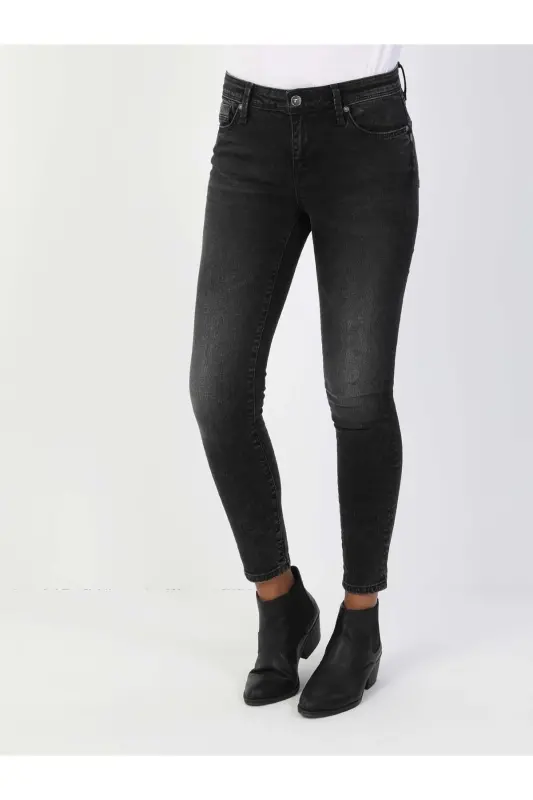 759 Lara Женские джинсы скинни Super Slim Fit серого цвета - COLIN’S