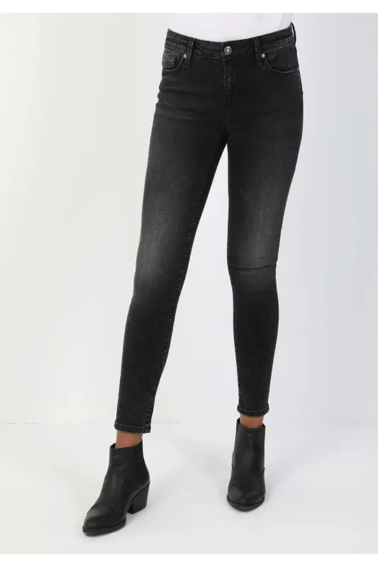 759 Lara Женские джинсы скинни Super Slim Fit серого цвета - 4