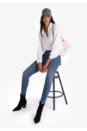 759 Женские синие джинсы Lara Slim Fit - 5