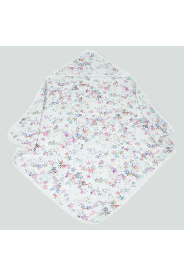 75x75 Colourful Stars Muslin Swaddle 1 Piece - 2