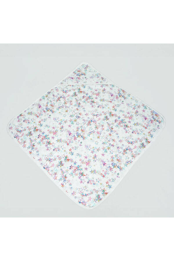 75x75 Colourful Stars Muslin Swaddle 1 Piece - 3