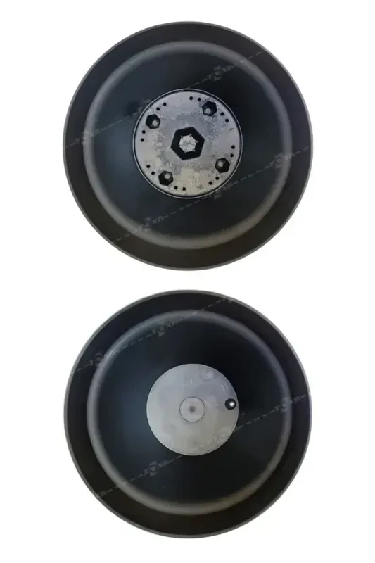 76 Liters Ø55x50,5cm Matte Anthracite Gray Color Saucered Grill Decorative Plastic Pot Yalı No8-76Lt Anthracite - 3