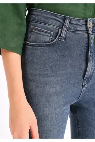 760 Diana yuqori bel tor qalin qora ayollar uchun jinsi shim. - 5