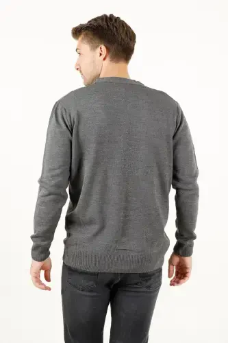 76000 Seasonal Knit Cardigan-Dark Grey - 4