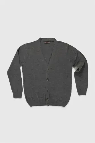 76000 Seasonal Knit Cardigan-Dark Grey - 6