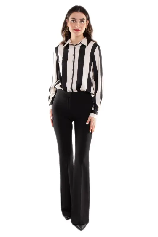 7673 Women's Crepe Pants with Spanish Flare - 1