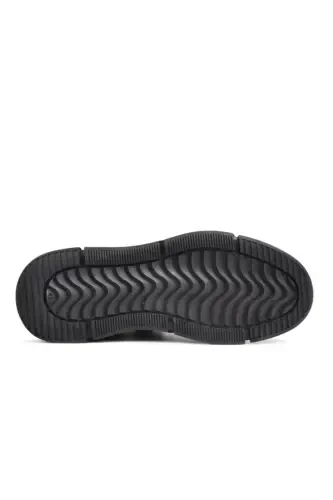 77554 ERKAK HAQIQIY TERI YARIM BOT QORA-QORA NUBUK - 5