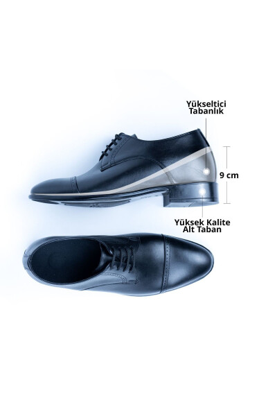 7/9 Cm Height Increasing Hidden Heel Handmade Special Collection Detailed Classic Groom Shoes - 10