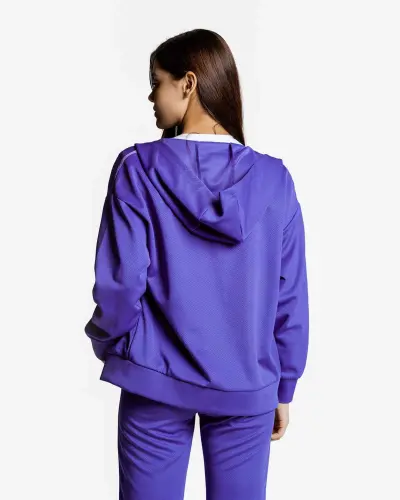 7BREEZE Kapüşonlu Sweatshirt - VIOLET - 3