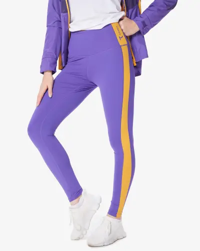 7CZEN Leggings - PURPLE / YELLOW 