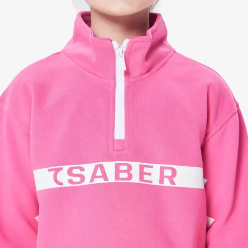 7FLY Half Zip Sweatshirt - FUKSİYA - 4