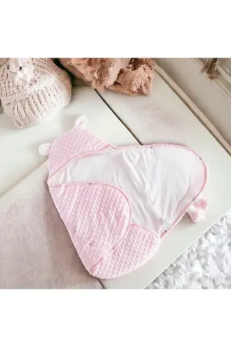 7’Li SEVİMLİ AYILAR DOĞUM SETİ (10LU HASTANE ÇIKIŞ,ÇANTA,PORTBEBE,KUNDAK,BATTANİYE,MENDİL,ÇORAP SET) - GRİ-TABA-PEMBE - 6