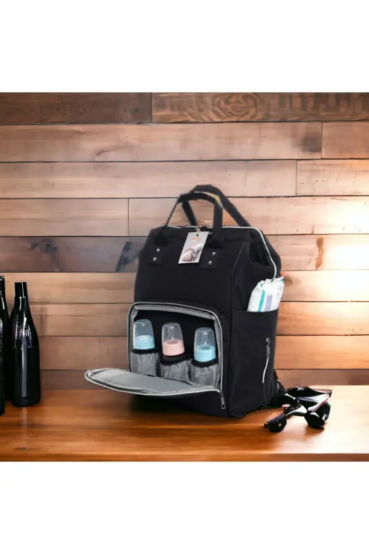 7’Li SEVİMLİ AYILAR DOĞUM SETİ (10LU HASTANE ÇIKIŞ,ÇANTA,PORTBEBE,KUNDAK,BATTANİYE,MENDİL,ÇORAP SET)-GRİ - 3