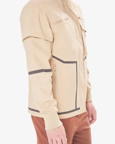 7RAW Windbreaker - BEIGE-BROWN LINE - 11