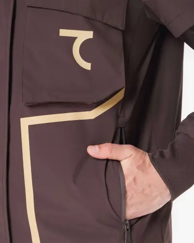 7RAW Rüzgarlık - KOYU KAHVERENGİ BEJ ÇİZGİ - 11