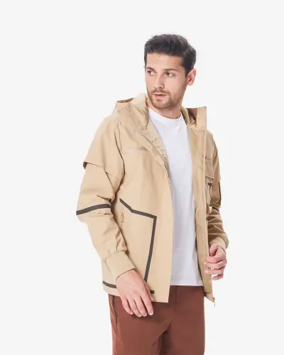 7RAW Windbreaker - BEIGE-BROWN LINE - 3
