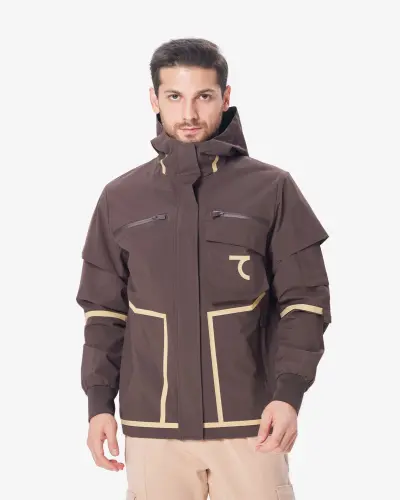 7RAW Windbreaker - DARK BROWN BEIGE 