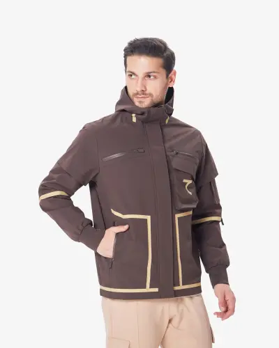 7RAW Windbreaker - DARK BROWN BEIGE - 3