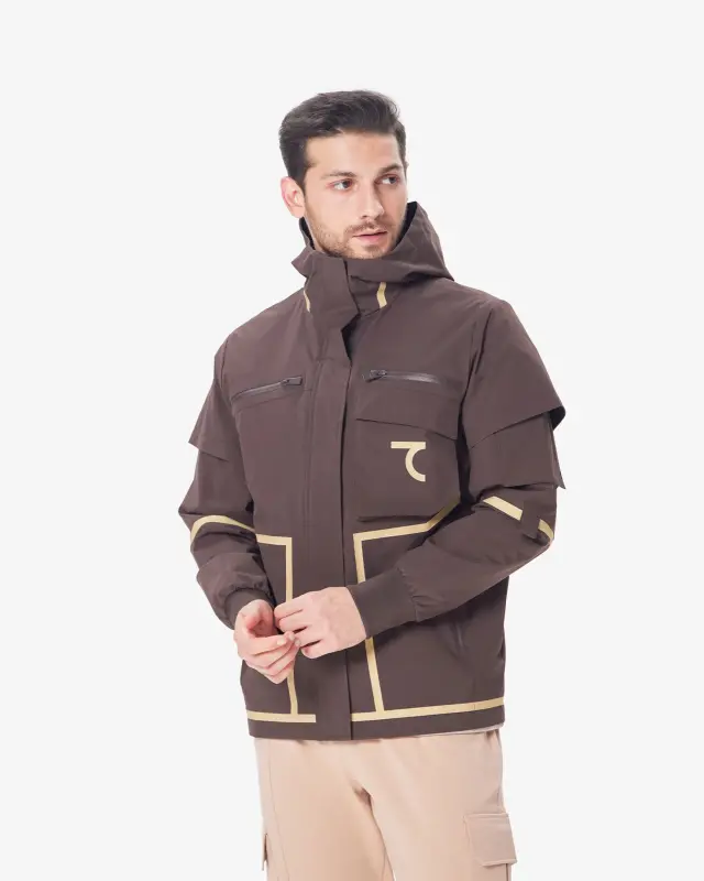 7RAW Windbreaker - DARK BROWN BEIGE - 4