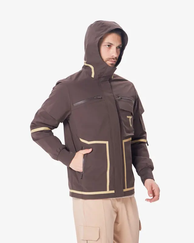 7RAW Windbreaker - DARK BROWN BEIGE - 5