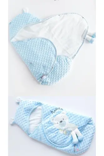 7'S CUTE BEARS BIRTH SET (10 PCS HOSPITAL OUTFIT, BAG, BABY CARRIER, SWADDLE, BLANKET, CLOTH, SOCK SET)-BEIGE - 6