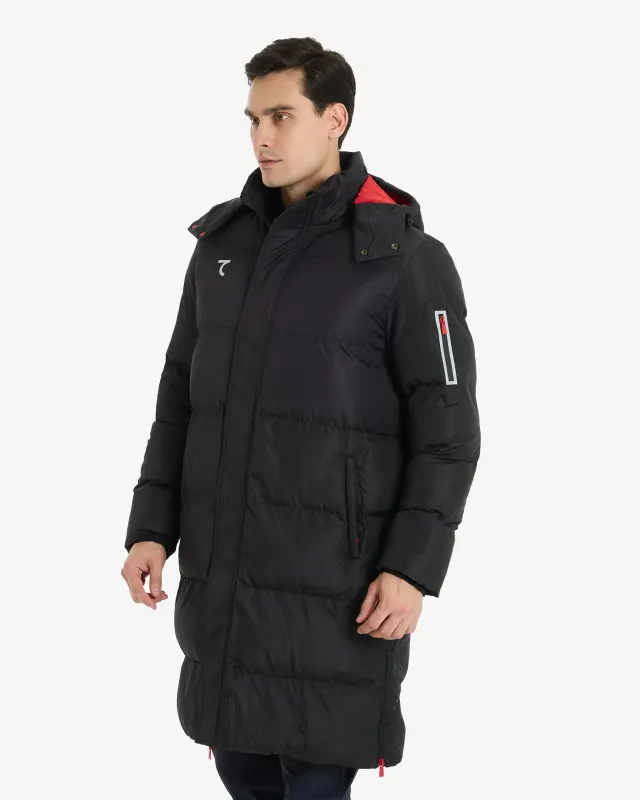 7SABER Arctic Flow Parka Ceket - SİYAH - 7