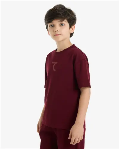 7SABER Essential futbolkasi - BORDO - 7