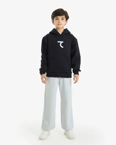 7SABER Street Core Kapüşonlu Sweatshirt - D-MAVİ - 4