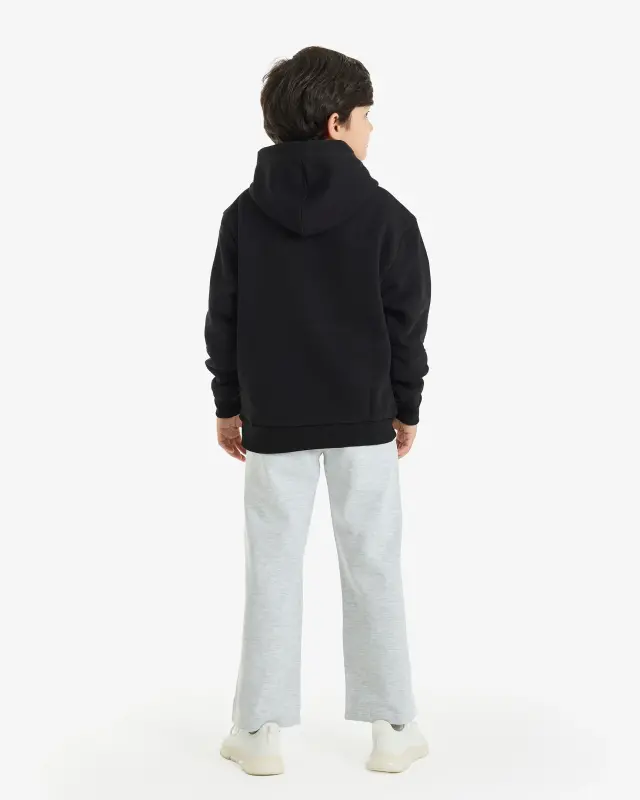 7SABER Street Core Kapüşonlu Sweatshirt - SİYAH - 3